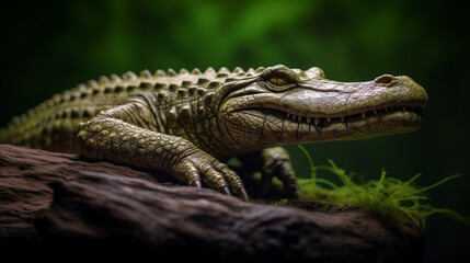 Fototapeta premium lizard on a tree HD 8K wallpaper Stock Photographic Image