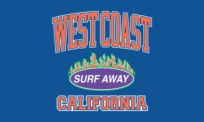 Vector artwork in varsity vintage style, perfect for t-shirts and sweatshirts.