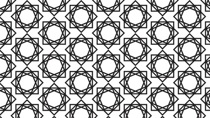 Abstract vector seamless pattern and swatches oriental line texture on white background wallpaper geometric diagonal fabric waves set of design elements