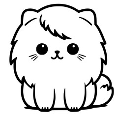 cat, Cat outline vector, World cat day, International cat day, Cat silhouette illustration