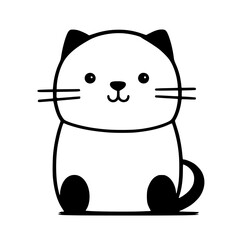 cat, Cat outline vector, World cat day, International cat day, Cat silhouette illustration