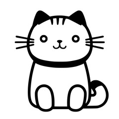 cat, Cat outline vector, World cat day, International cat day, Cat silhouette illustration