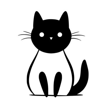 cat, Cat outline vector, World cat day, International cat day, Cat silhouette illustration