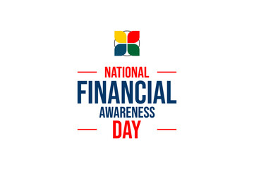 National Financial Awareness Day, background template Holiday concept