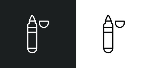 sewing marker outline icon in white and black colors. sewing marker flat vector icon from sew collection for web, mobile apps and ui.