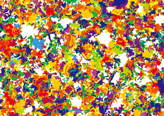 カラフルでサイケデリックなペイントのスプラッタ　背景 © kimkimchin