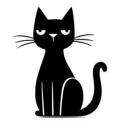 cat, Cat outline vector, World cat day, International cat day, Cat silhouette illustration