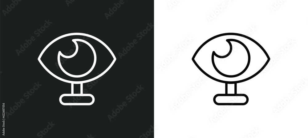Poster insight outline icon in white and black colors. insight flat vector icon from security collection fo