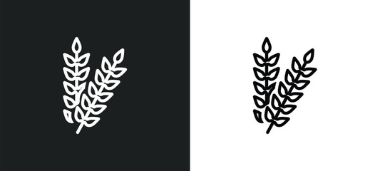 crops outline icon in white and black colors. crops flat vector icon from season collection for web, mobile apps and ui.