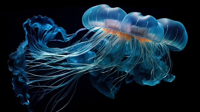 jellyfish in the water  HD 8K wallpaper Stock Photographic Image