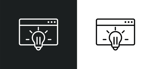 image outline icon in white and black colors. image flat vector icon from search engine optimization collection for web, mobile apps and ui.