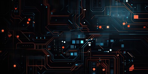 AI Generated. AI Generative. Abstract geometric background hud display innovation monitor technology game graphics. Graphic Art