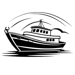 boat outline, ship outline, boat vector, ship vector, boat logo, ship logo, boat line art