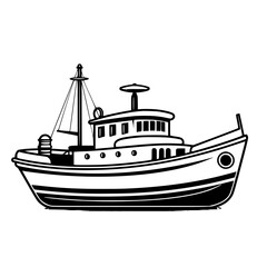 Obraz premium boat outline, ship outline, boat vector, ship vector, boat logo, ship logo, boat line art