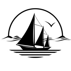 boat outline, ship outline, boat vector, ship vector, boat logo, ship logo, boat line art