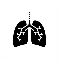 Lungs Vector Icon for web design, ui ,and app. isolated on white background