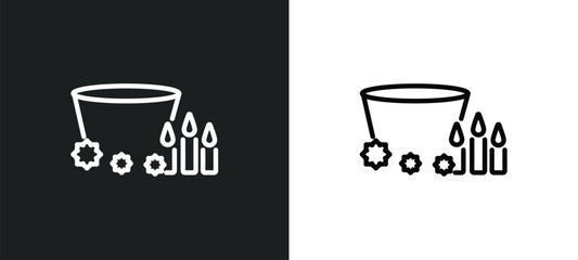 foot bath outline icon in white and black colors. foot bath flat vector icon from sauna collection for web, mobile apps and ui.