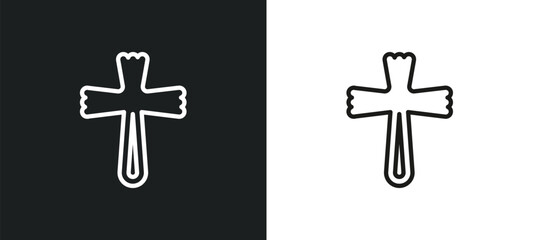 induence outline icon in white and black colors. induence flat vector icon from religion collection for web, mobile apps and ui.