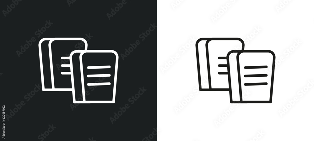 Poster commandments outline icon in white and black colors. commandments flat vector icon from religion col