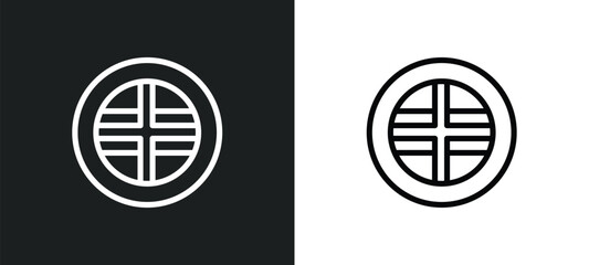 paganism outline icon in white and black colors. paganism flat vector icon from religion collection for web, mobile apps and ui.