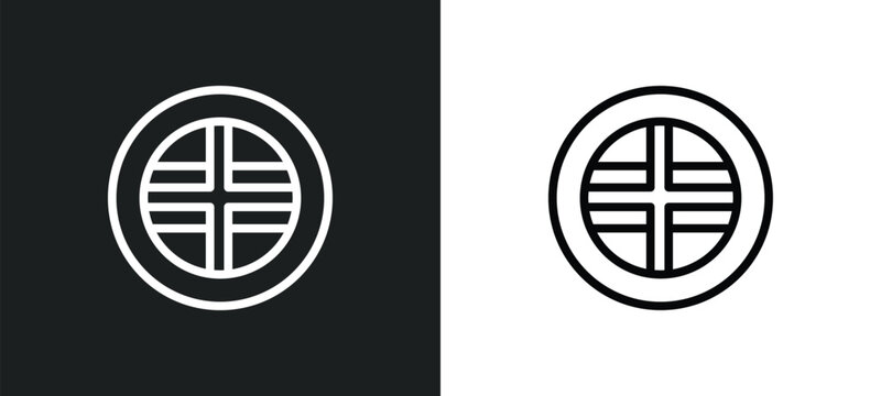 paganism outline icon in white and black colors. paganism flat vector icon from religion collection for web, mobile apps and ui.