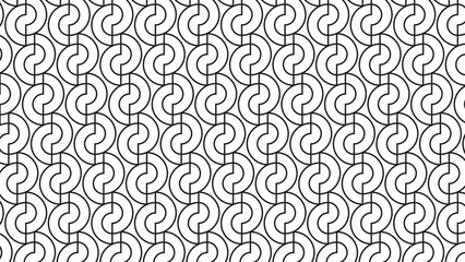 Abstract vector seamless pattern and swatches oriental line texture on white background wallpaper geometric diagonal fabric waves set of design elements