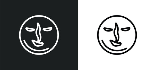 induence outline icon in white and black colors. induence flat vector icon from religion collection for web, mobile apps and ui.