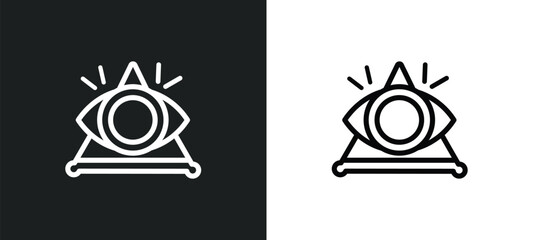 cao dai outline icon in white and black colors. cao dai flat vector icon from religion collection for web, mobile apps and ui. - obrazy, fototapety, plakaty
