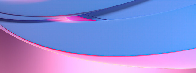 Organic plate Contemporary art concept of Bezier curves Blue and pink Abstract, Elegant and Modern 3D Rendering imagehigh Resolution 3D rendering image