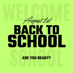 Vector bold education back to school text concept - Back to School banner design - vector eps 10 file format