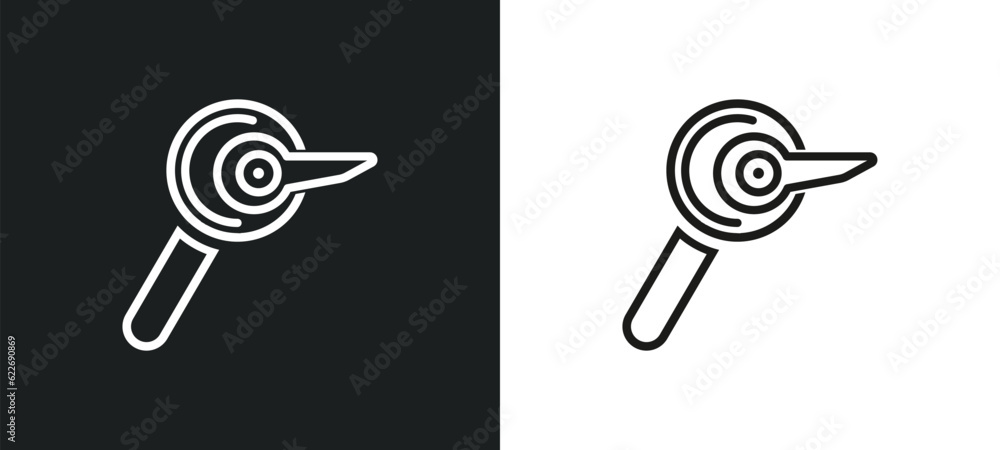 Poster seo keywords outline icon in white and black colors. seo keywords flat vector icon from programming 
