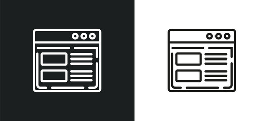 ux de outline icon in white and black colors. ux de flat vector icon from programming collection for web, mobile apps and ui.