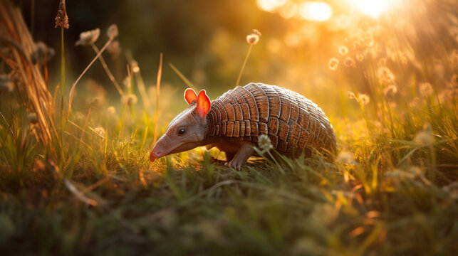 mouse  on the grass  HD 8K wallpaper Stock Photographic Image