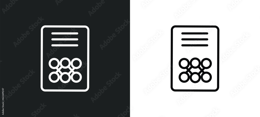 Poster seo report outline icon in white and black colors. seo report flat vector icon from seo collection f