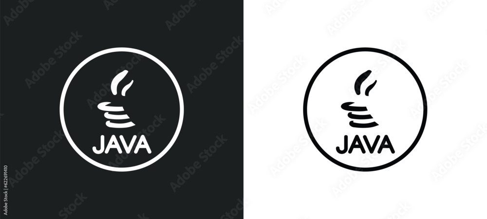 Poster outline icon in white and black colors. flat vector icon from programming collection for web, mobile