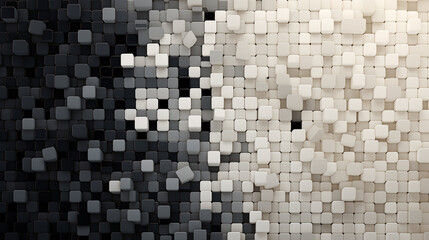 Abstract Pixel Pattern Design Landscape