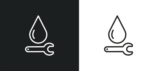 plumber outline icon in white and black colors. plumber flat vector icon from professions collection for web, mobile apps and ui.