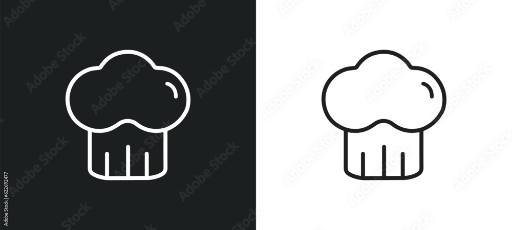 Poster cooker outline icon in white and black colors. cooker flat vector icon from professions collection f