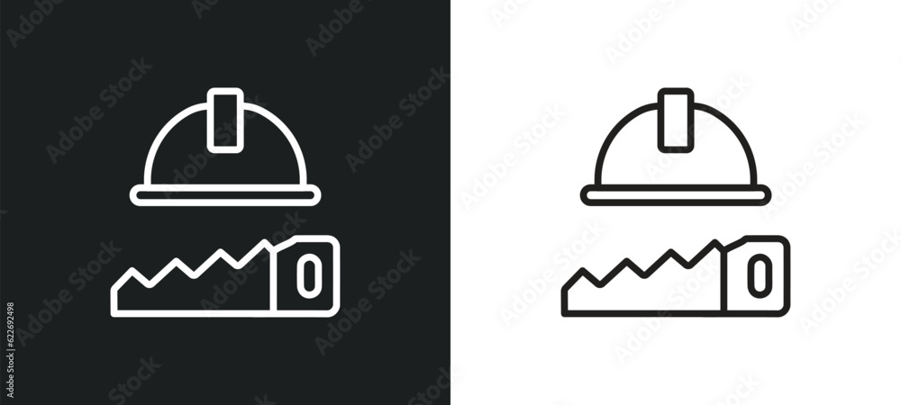 Poster carpenter outline icon in white and black colors. carpenter flat vector icon from professions collec