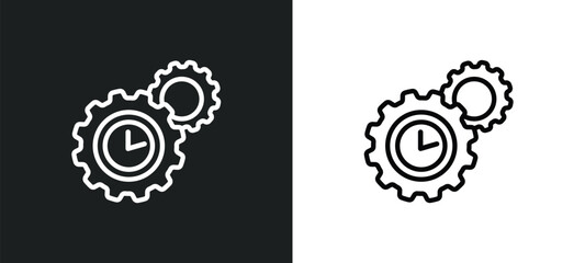 trendy outline icon in white and black colors. trendy flat vector icon from productivity collection for web, mobile apps and ui.