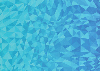 幾何学模様のシームレスな背景　ポリゴンモザイク　水色