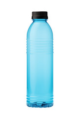 Naklejka premium empty plastic water bottle mockup isolated on transparent and white background png cutout