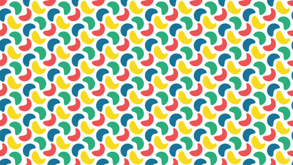 Abstract vector seamless pattern color and swatches oriental line texture on white background wallpaper geometric diagonal fabric waves set of design elements