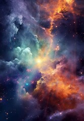 vibrant starscape with nebulae, galaxies and star clusters