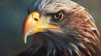 portrait of a eagle  HD 8K wallpaper Stock Photographic Image