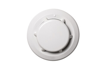 Smoke detector isolated on transparent background. Stay home safe. Home control and security