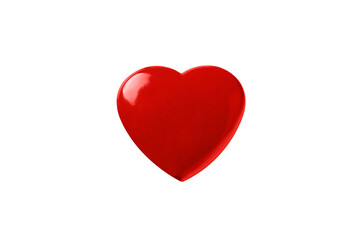 red heartisolated on transparent background, symbol of love