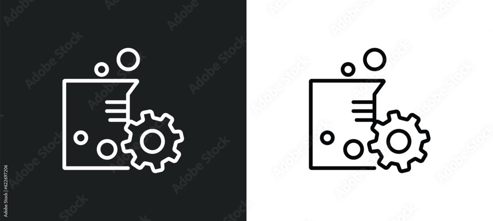 Poster labaratory outline icon in white and black colors. labaratory flat vector icon from other collection
