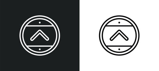 arrowup outline icon in white and black colors. arrowup flat vector icon from other collection for web, mobile apps and ui.