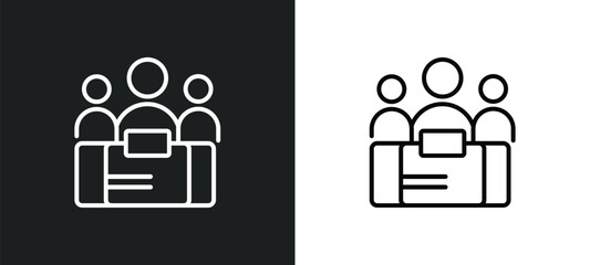 limited liability outline icon in white and black colors. limited liability flat vector icon from other collection for web, mobile apps and ui. - obrazy, fototapety, plakaty